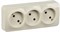 IEK GLORY РС23-2-ХК Розет. 3-ая без з/к о/у 10А GLORY кремовый ERH30-K33-10 - фото 75152