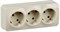 IEK GLORY РС23-3-ХК Розет. 3-ая с з/к о/у 16А GLORY кремовый ERH31-K33-16 - фото 75155