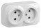 IEK GLORY РС22-2-ХБ Розет. 2-ая без з/к о/у 10А GLORY белый ERH20-K01-10 - фото 75171