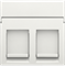 Niko Белый Накладка на розетку RJx2 101-65200 - фото 75266