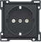 Niko Антрацит Накладка розетки с шт., с/з 122-66901 - фото 75284