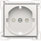 Niko Пластик Белая сталь Накладка розетки с шт., с/з 154-66901 - фото 75411