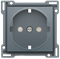 Niko Свинцово-серый Накладка розетки с шт., с/з 220-66901 - фото 75414