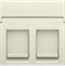 Niko Слоновая кость Накладка на розетку RJx2 100-65200 - фото 75856