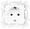 Simon 24 Белая Розетка 2К+3 Sсhuko без защитных шторок 2450434-030 - фото 75946