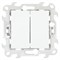 Simon 24 Белый Двухклавишный выключатель Push&Go 2420398-030 - фото 75977