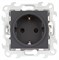 Simon 24 Графит Розетка 2К+3 с защитными шторками Push&Go 2420432-038 - фото 76024