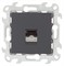 Simon 24 Графит Телефонная розетка RJ11 2410480-038 - фото 76034