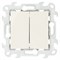 Simon 24 Слоновая Кость Двухклавишный кнопочный выключатель 10A 250В 2410151-031 - фото 76044