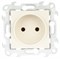 Simon 24 Слоновая кость Розетка 2К без защитных шторок 2450442-031 - фото 76063