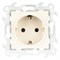 Simon 24 Слоновая кость Розетка 2К+3 Sсhuko с защитными шторками 2450432-031 - фото 76067