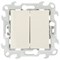 Simon 24 Слоновая кость Двухклавишный выключатель Push&Go 2420398-031 - фото 76090