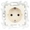 Simon 24 Слоновая кость Розетка 2К+3 с защитными шторками Push&Go 2420432-031 - фото 76128