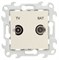 Simon 24 Слоновая кость Розетка TV-SAT одиночная 2410487-031 - фото 76129