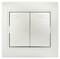 Intro Переключатель Plano 1-107-06 двухклавишный, 10А-250В, IP20, СУ, перламутр Б0053811 - фото 76220