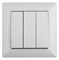 Intro Выключатель Solo 4-106-01 трехклавишный 10А-250В, IP20, СУ, белый Б0053601 - фото 76233