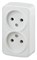 Intro 3-203-01 Розетка 2х2P, 16А-250В, IP20, ОУ, Polo, белый (16/320/3840) Б0036099 - фото 76264