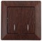 Intro Выключатель Solo 4-105-10 двухклавишный с подсветкой, 10А-250В, IP20, СУ, венге Б0053599 - фото 76279