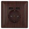 Intro Розетка Solo 4-410-10 с заземлением P+E Schuko со шторками, 16А-250В + 2хUSB, IP20, СУ, венге Б0053719 - фото 76298