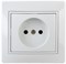 Intro Розетка Plano 1-201-01 без заземления 2P, 16А-250В, IP20, СУ, белый Б0053859 - фото 76310