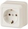 Intro Розетка Quadro 2-202-02 с заземлением 2P+E Schuko, 16А-250В, IP20, ОУ, слоновая кость Б0053785 - фото 76313