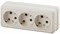 Intro Розетка Quadro 2-206-02 с заземлением трехместная 3х2P+E, 16А-250В, IP20, ОУ, слоновая кость Б0053821 - фото 76348