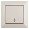 Intro Переключатель Solo 4-103-02 одноклавишный 10А-250В, IP20, СУ, слоновая кость Б0053577 - фото 76351