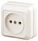 Intro Розетка Quadro 2-201-02 без заземления 2P, 16А-250В, IP20, ОУ, слоновая кость Б0053776 - фото 76372