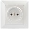 Intro Розетка Solo 4-201-06 без заземления 2P, 16А-250В, IP20, СУ, перламутр Б0053646 - фото 76399