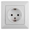 Intro Розетка Solo 4-202-01 с заземлением 2P+E Schuko, 16А-250В, IP20, СУ, белый Б0053649 - фото 76406