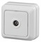 Intro 2Э-301-01 Розетка TV одиночная, ОУ, Quadro, б.м.п., белый (10/200/2400) Б0038872 - фото 76408