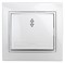 Intro Переключатель Plano 1-103-01 одноклавишный 10А-250В, IP20, СУ, белый Б0053742 - фото 76455