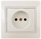 Intro Розетка Plano 1-201-02 без заземления 2P, 16А-250В, IP20, СУ, слоновая кость Б0053861 - фото 76484