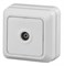Intro 2-301-01 Белый Розетка TV одиночная, IP20, ОУ, Quadro Б0027658 - фото 76543