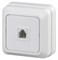 Intro 2-302-01 Розетка телефонная RJ11, IP20, ОУ, Quadro, белый (10/200/3600) Б0027661 - фото 76551