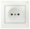 Intro Розетка Plano 1-201-06 без заземления 2P, 16А-250В, IP20, СУ, перламутр Б0053869 - фото 76572
