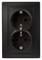 Intro Розетка Plano 1-205-05 с заземлением двойная 2X2P+E Schuko, 16А-250В, IP20, СУ, антрацит Б0053919 - фото 76574