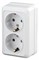 Intro Розетка Quadro 2-204-01 с заземлением двойная 2х2P+E Schuko, 16А-250В, IP20, ОУ, белый Б0053800 - фото 76621
