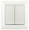 Intro Переключатель Solo 4-107-06 двухклавишный, 10А-250В, IP20, СУ, перламутр Б0053614 - фото 76629
