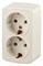 Intro Розетка Polo 3-204-02 с заземлением двойная 2х2P+E Schuko, 16A-250В, IP20, ОУ, слоновая кость Б0053574 - фото 76670