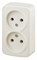 Intro Розетка Polo 3-203-02 без заземления двойная 2х2P, 16A-250В, IP20, ОУ, слоновая кость Б0053567 - фото 76673
