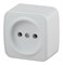 Intro Розетка Polo 3-201-01 без заземления 2P, 16A-250В, IP20, ОУ, белый Б0053550 - фото 76706