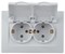Intro 1-210-01 Розетка 2х2P+E Schuko с крышкой штор., 16А-250В, IP20, СУ, IP44, Plano, белый (10/100/1500) Б0048034 - фото 76733