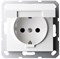 Jasmart G Белый глянцевый Розетка с/з со шторками с крышкой 16A 250V~ G5505W - фото 76741