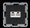 Jasmart Интернет-розетка RJ45 двойная с накладкой, цвет Антрацит G6106B - фото 76769