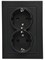 Jasmart Розетка SHUKO© двойная с защитными шторками 16A 250V~ 2P+T, цвет Антрацит G5504B - фото 76806