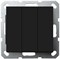 Jasmart G Черный матовый Выключатель 3-кл 10A 250V~ G3031PB - фото 76877