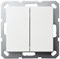 Jasmart G Белый глянцевый Выключатель 2-кл 10A 250V~ G3023W - фото 76948