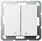 Jasmart G Белый глянцевый Выключатель 2-кл перекрестный с подсветкой 10A 250V~ G3023NW - фото 76949