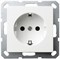 Jasmart G Белый глянцевый Розетка с/з со шторками 16A 250V~ G5501W - фото 76955
